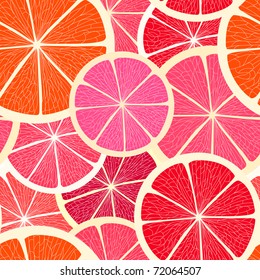 Grapefruit Seamless Background