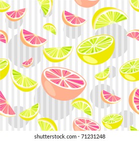 Grapefruit seamless pattern