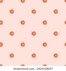 Grapefruit Seamless Pattern Design with background