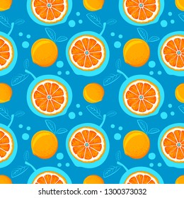 Grapefruit seamless pattern. Sketch grapefruits. Citrus fruit background. Elements for menu, greeting cards, wrapping paper, cosmetics packaging, posters etc
