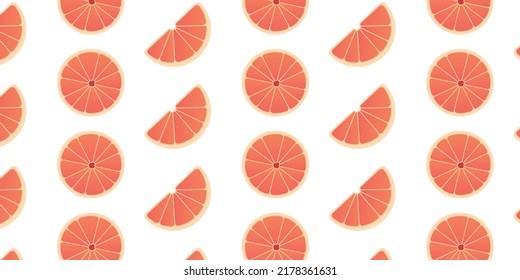 Grapefruit Seamless Pattern Vector background