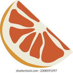 Trozo de pomelo. Frutos de vitamina veraniega. 