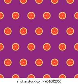 Grapefruit Slices - Seamless Pattern The purple background is separated in another layer for a better visual and adjustment.