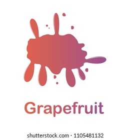 grapefruit splash illustration. Element of colored splash for mobile concept and web apps. Detailed grapefruit illustration can be used for web and mobile. Premium icon on white background