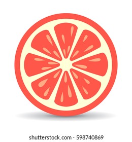 Grapefruit vector eps icon on white background