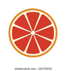 Grapefruit vector logo. Grapefruit tropical icon. 