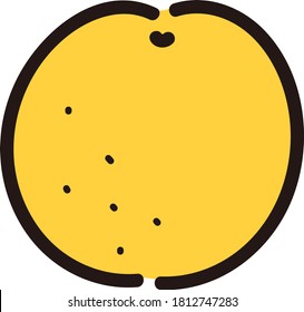 Grapefruits de material de ilustración pop y simple vectorial