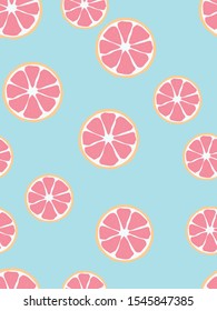 Grapefruits seamless colorful vector pattern