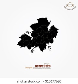 grape.grape icon.vector illustration.