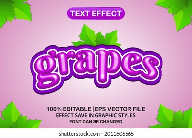 grapes 3d editable text effect