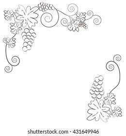 grapes abstract geometric sign pattern. Fashion graphic design. Vector illustration, texture of green silhouettes of grapes on a colored background. Template for textile, wrapping and decoration.