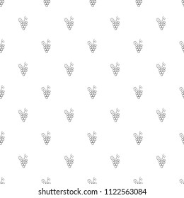 Grapes background from line icon. Linear vector pattern