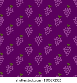 Grapes background. Seamless pattern.Vector.