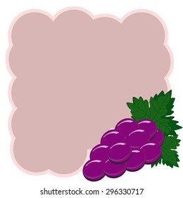 grapes background vector.decorative grapes border.