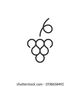 Grapes beautiful linear empty icon logo sign simple graphic vector illustration.