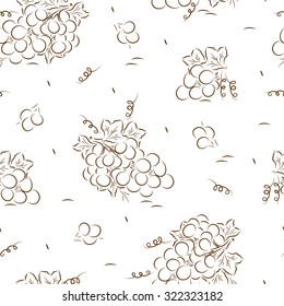 Grapes. Berries seamless pattern. 