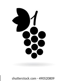 grapes black icon. Vector illustration