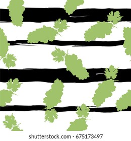 Grapes with a black stripe. Seamless vector pattern