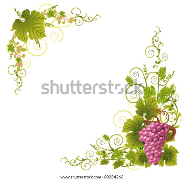 Grapes Border Stock Vector (Royalty Free) 60284266