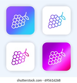 Grapes bright purple and blue gradient app icon