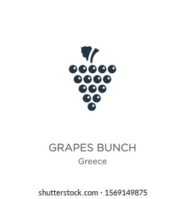 Grapes bunch icon vector. Trendy flat grapes bunch icon from greece collection isolated on white background. Vector illustration can be used for web and mobile graphic design, logo, eps10