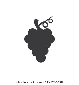 Grapes bunch vector icon