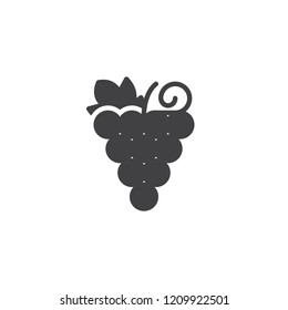 Grapes bunch vector icon. filled flat sign for mobile concept and web design. Healthy fruit simple solid icon. Symbol, logo illustration. Pixel perfect vector graphics