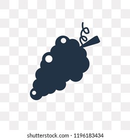 Grapes Bunch vector icon isolated on transparent background, Grapes Bunch transparency concept can be used web and mobile