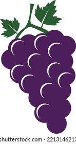 Grapes Clipart (Editable file) - Vector Illustration