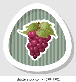 Grapes colorful icon
