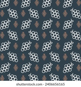 Grapes colorful repeating trendy pattern vector illustration background