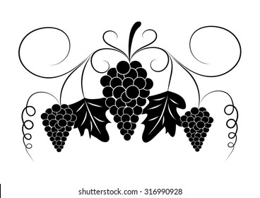 grapes. design element. vector 