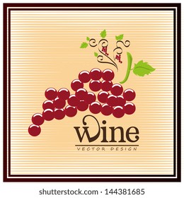 grapes design over vintage background vector illustration