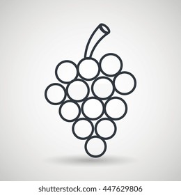grapes drawing isolated icon design, vector illustration  graphic 