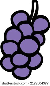 uvas de fondo blanco, ilustración vectorial