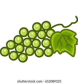 Grapes Filled fruits colored vector icon