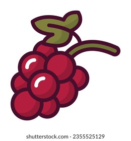 Grapes Filled Line Icon. Perfect for Graphic Design, Mobile, UI, and Web Masterpieces