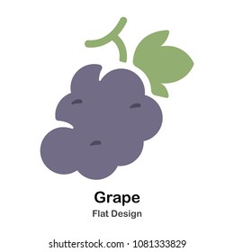Grapes Flat Illustration