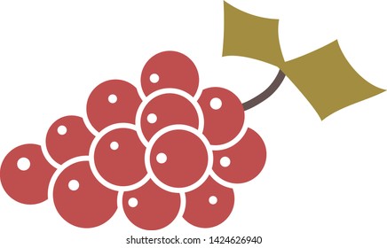 Grapes flat illustration on white