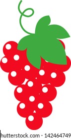 Grapes flat illustration on white