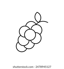 Grapes flat vector icon design. Grape symbol
