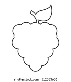 grapes fresh fruit isolated icon vector illustration design