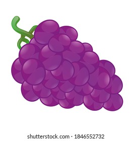 Grapes Fruit Emoji Vector Design. Art Illustration Agriculture Farm Product.