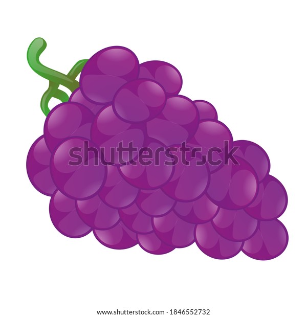 Grapes Fruit Emoji Vector Design Art Stock Vector (Royalty Free