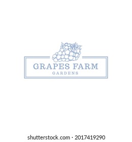 grapes fruit farm store logo