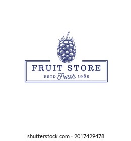 grapes fruit farm store logo