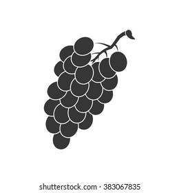 Grapes Fruit Icon on the white background. Vector illustration