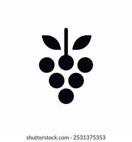 grapes fruit icon sign vector