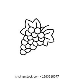 Grapes fruit icon. Simple line, outline vector of organic food icons for ui and ux, website or mobile application