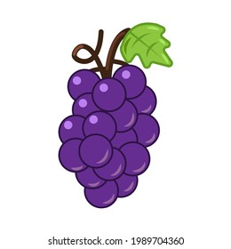 Icono de fruta de uvas. Ilustración vectorial.
